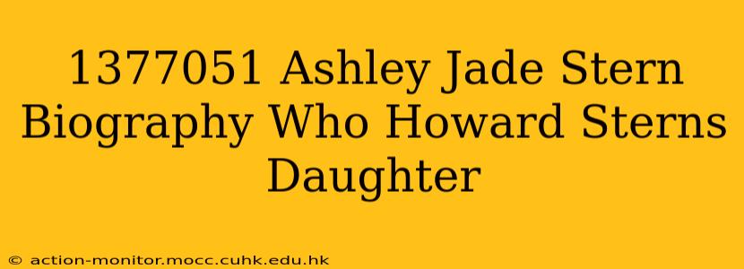 1377051 Ashley Jade Stern Biography Who Howard Sterns Daughter