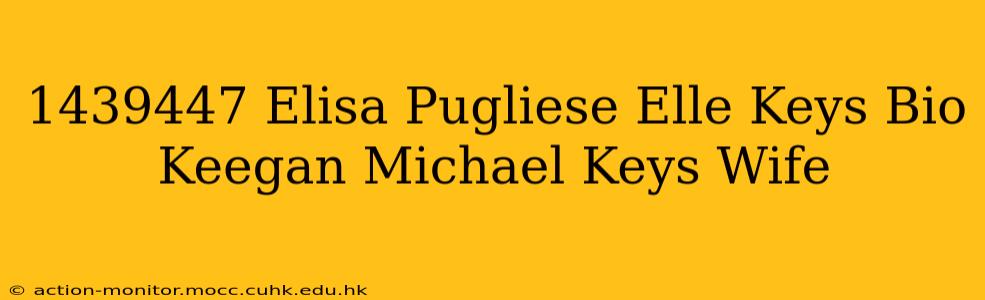 1439447 Elisa Pugliese Elle Keys Bio Keegan Michael Keys Wife