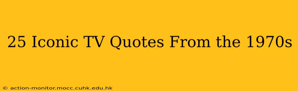 25 Iconic TV Quotes From the 1970s