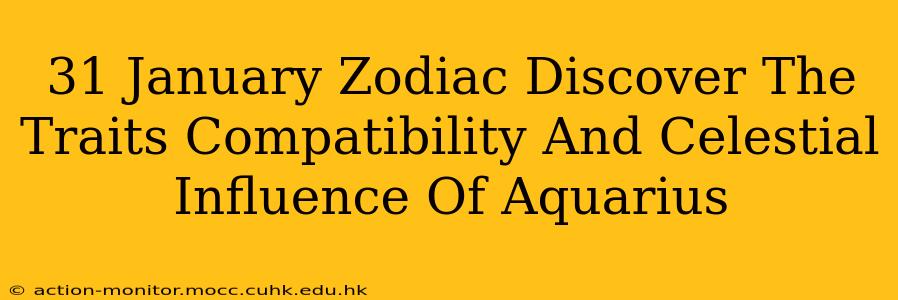 31 January Zodiac Discover The Traits Compatibility And Celestial Influence Of Aquarius