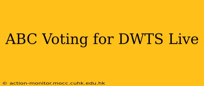 ABC Voting for DWTS Live