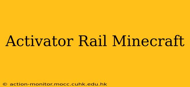 Activator Rail Minecraft
