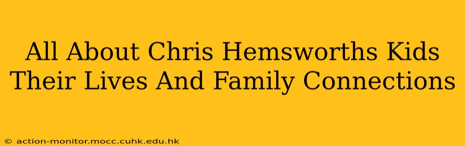 All About Chris Hemsworths Kids Their Lives And Family Connections