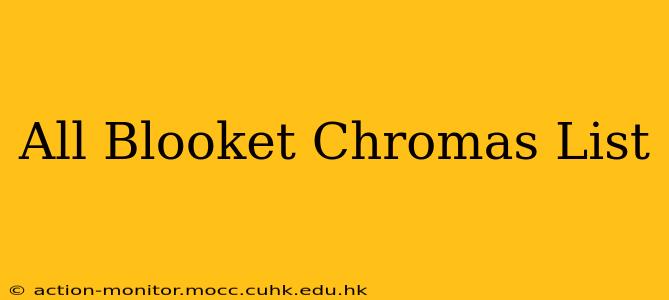 All Blooket Chromas List