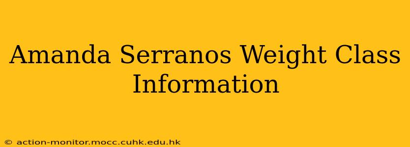 Amanda Serranos Weight Class Information
