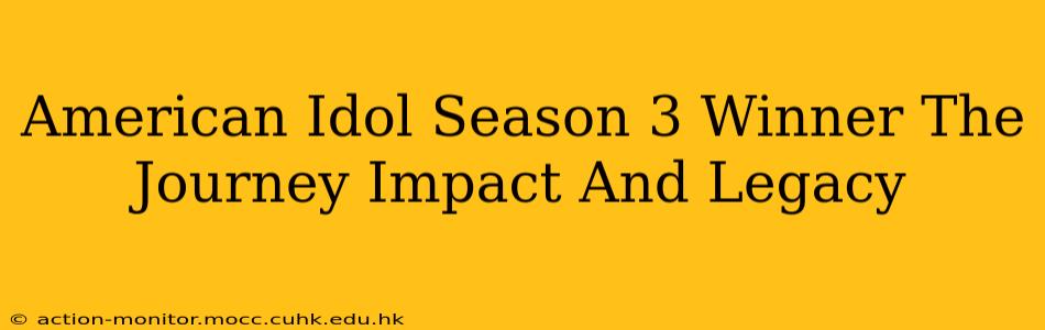 American Idol Season 3 Winner The Journey Impact And Legacy