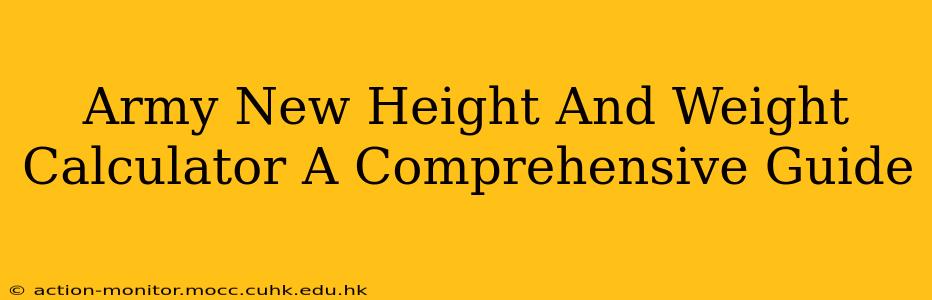 Army New Height And Weight Calculator A Comprehensive Guide