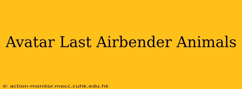 Avatar Last Airbender Animals