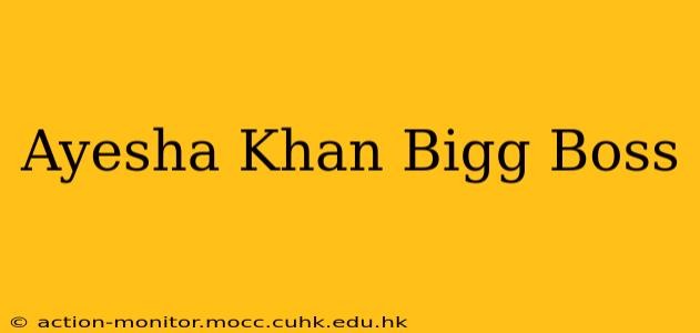 Ayesha Khan Bigg Boss