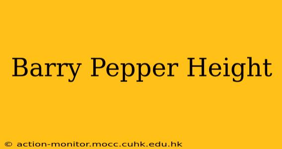 Barry Pepper Height