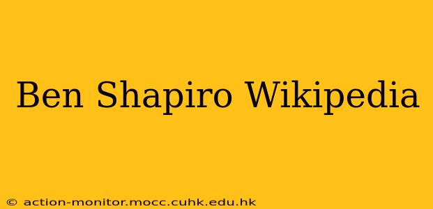 Ben Shapiro Wikipedia