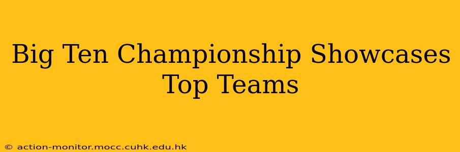Big Ten Championship Showcases Top Teams