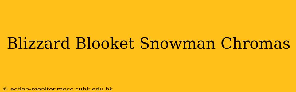 Blizzard Blooket Snowman Chromas