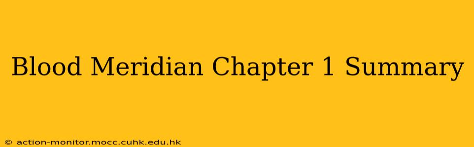 Blood Meridian Chapter 1 Summary