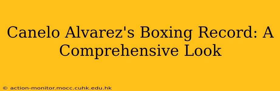 Canelo Alvarez's Boxing Record: A Comprehensive Look