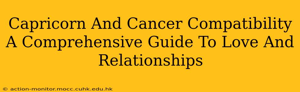 Capricorn And Cancer Compatibility A Comprehensive Guide To Love And Relationships