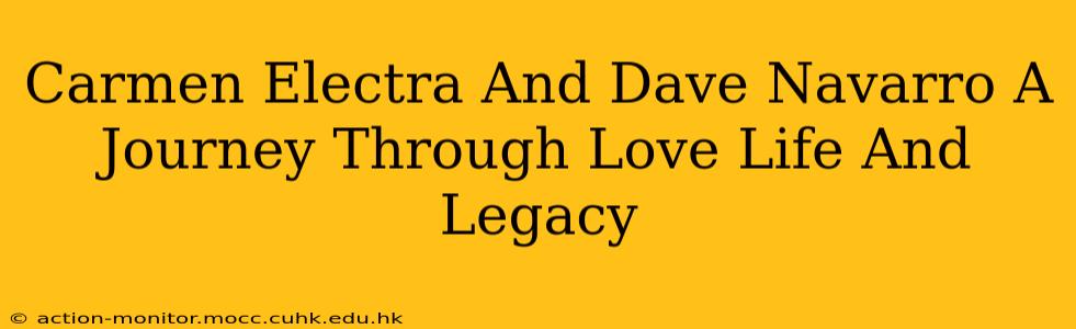 Carmen Electra And Dave Navarro A Journey Through Love Life And Legacy