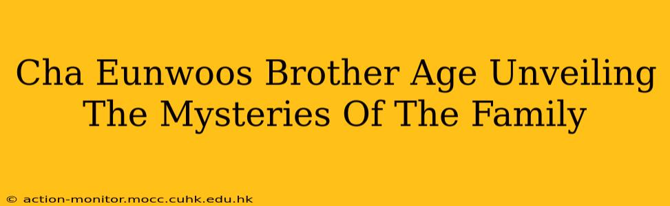Cha Eunwoos Brother Age Unveiling The Mysteries Of The Family
