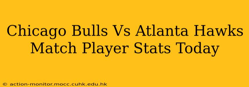 Chicago Bulls Vs Atlanta Hawks Match Player Stats Today