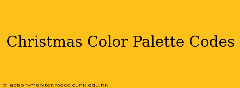 Christmas Color Palette Codes