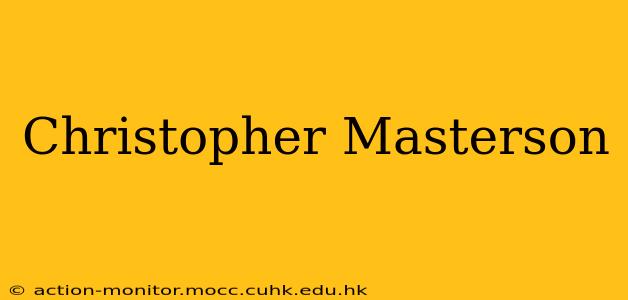 Christopher Masterson