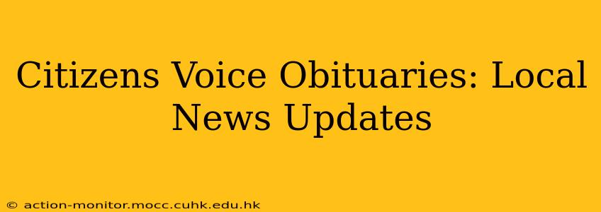 Citizens Voice Obituaries: Local News Updates