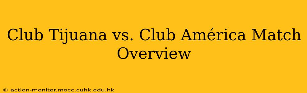 Club Tijuana vs. Club América Match Overview
