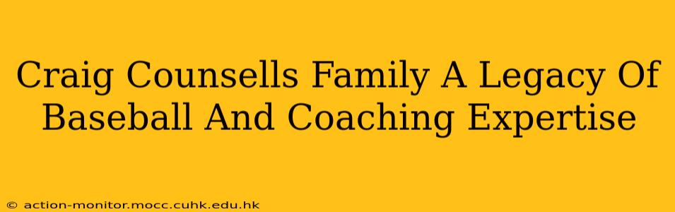 Craig Counsells Family A Legacy Of Baseball And Coaching Expertise