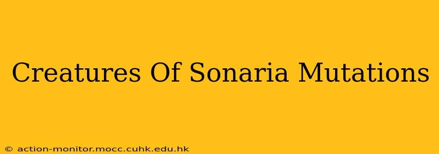 Creatures Of Sonaria Mutations