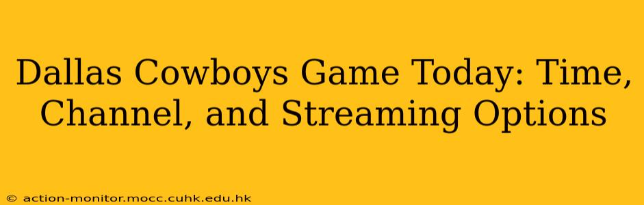 Dallas Cowboys Game Today: Time, Channel, and Streaming Options
