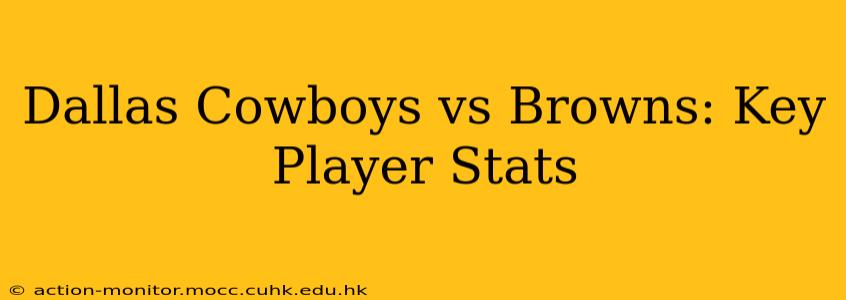 Dallas Cowboys vs Browns: Key Player Stats