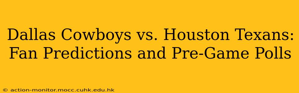 Dallas Cowboys vs. Houston Texans: Fan Predictions and Pre-Game Polls
