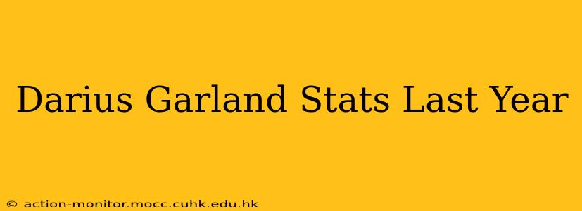 Darius Garland Stats Last Year