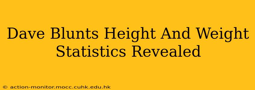 Dave Blunts Height And Weight Statistics Revealed