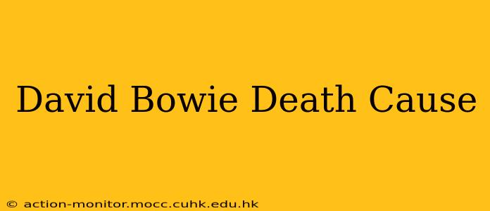 David Bowie Death Cause