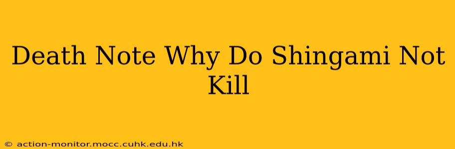 Death Note Why Do Shingami Not Kill