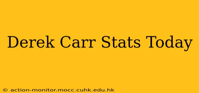Derek Carr Stats Today