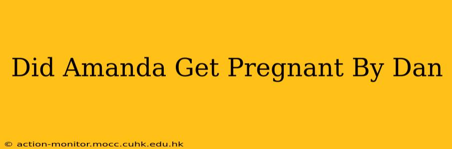 Did Amanda Get Pregnant By Dan