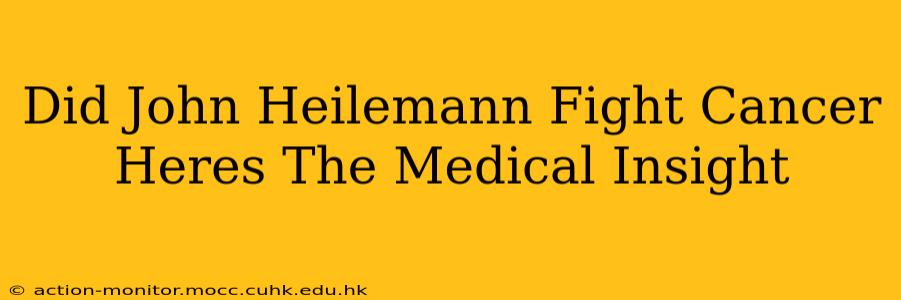 Did John Heilemann Fight Cancer Heres The Medical Insight