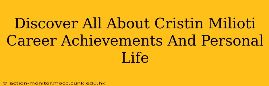 Discover All About Cristin Milioti Career Achievements And Personal Life