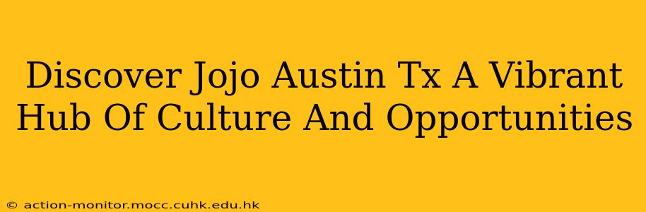 Discover Jojo Austin Tx A Vibrant Hub Of Culture And Opportunities