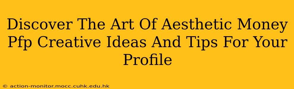 Discover The Art Of Aesthetic Money Pfp Creative Ideas And Tips For Your Profile
