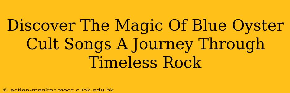 Discover The Magic Of Blue Oyster Cult Songs A Journey Through Timeless Rock