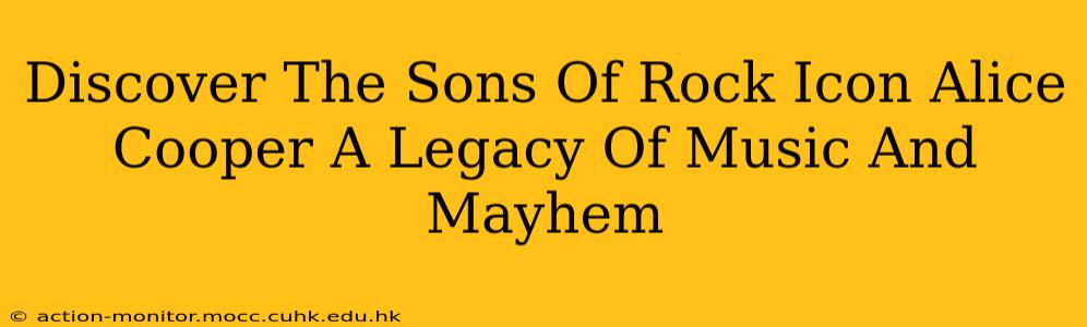 Discover The Sons Of Rock Icon Alice Cooper A Legacy Of Music And Mayhem