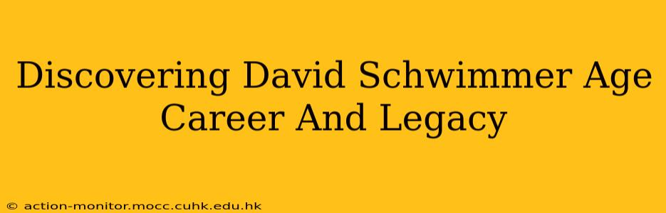 Discovering David Schwimmer Age Career And Legacy