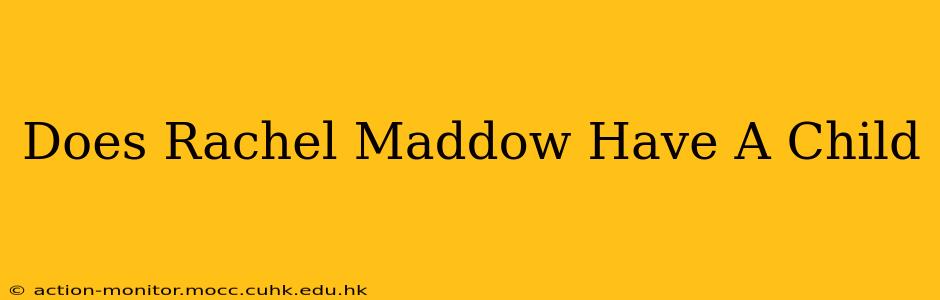 Does Rachel Maddow Have A Child