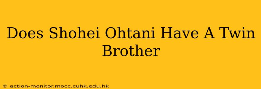 Does Shohei Ohtani Have A Twin Brother
