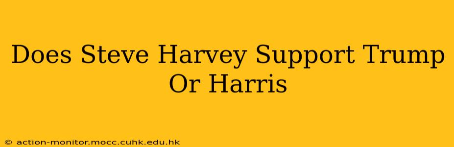 Does Steve Harvey Support Trump Or Harris