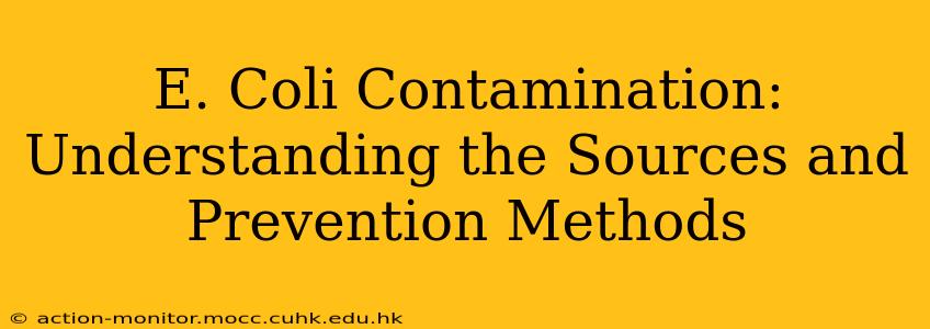 E. Coli Contamination: Understanding the Sources and Prevention Methods