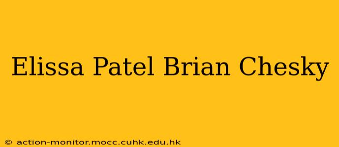 Elissa Patel Brian Chesky
